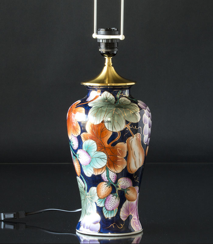 Kinesisk bordlampe Blå med frugter - Natura 2