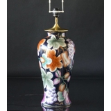 Large Chinese table lamp blue with fruits - Natura 2