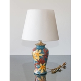 Round cylindrical lampshade height 27 cm, white chintz fabric