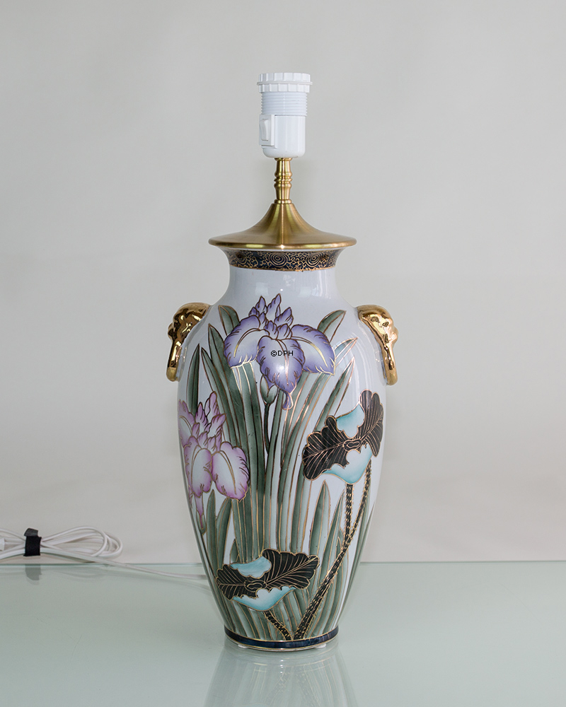 Kinesisk Fleur-De-Lis bordlampe