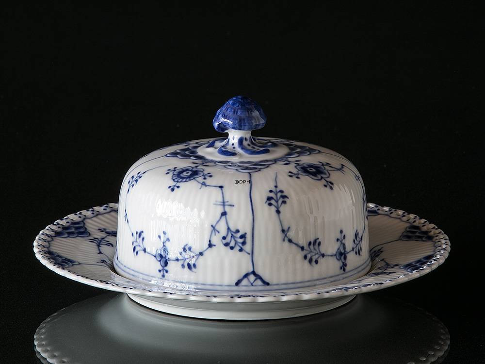 Musselmalet halvblonde lille lågkrukke Royal Copenhagen nr. 1003