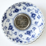 Musselmalet, helblonde, lysmanchet med mønt 2 krone Christian X 1870-1930