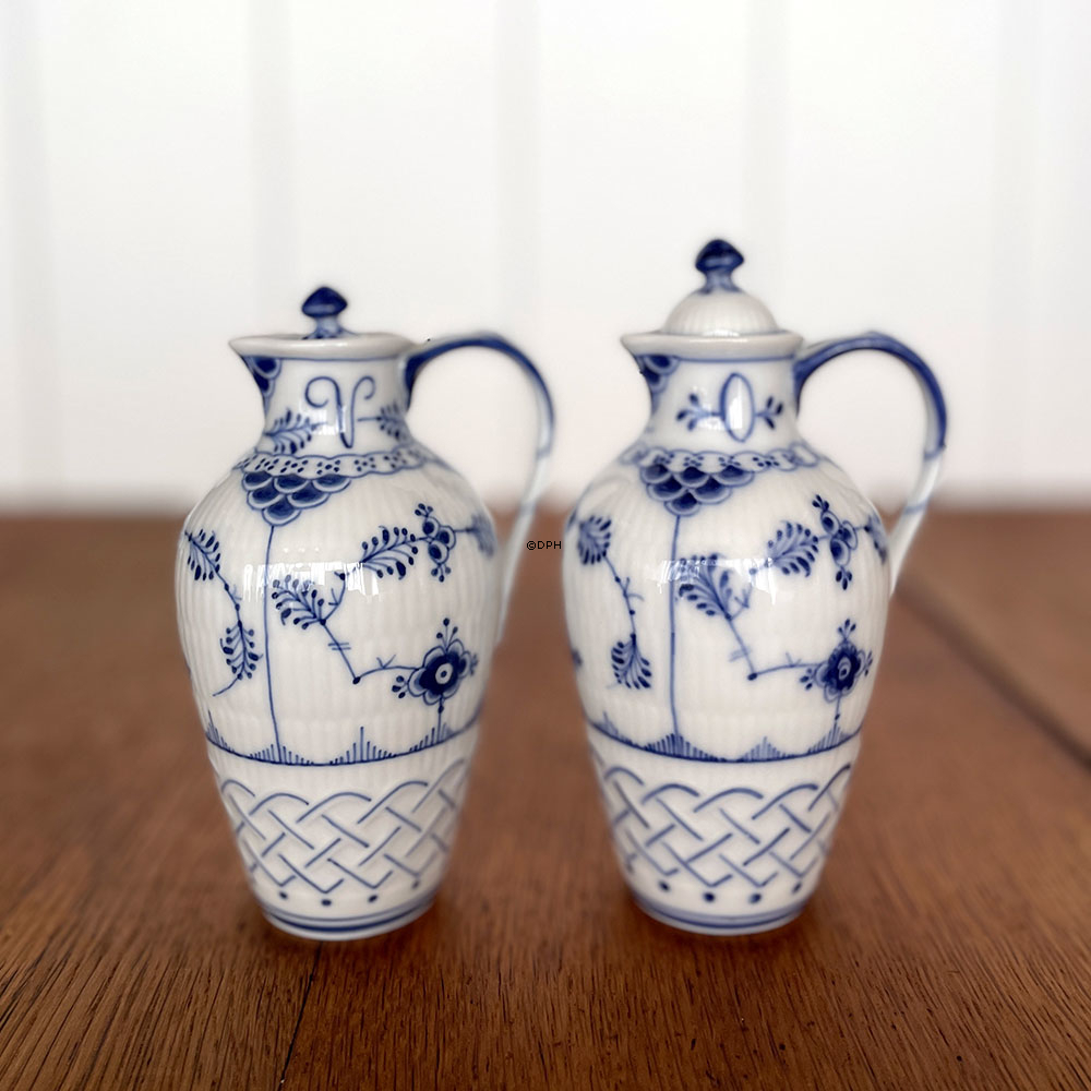 Musselmalet helblonde, Olie og eddikeflasker, SÆT nr. 1/1033, Royal Copenhagen