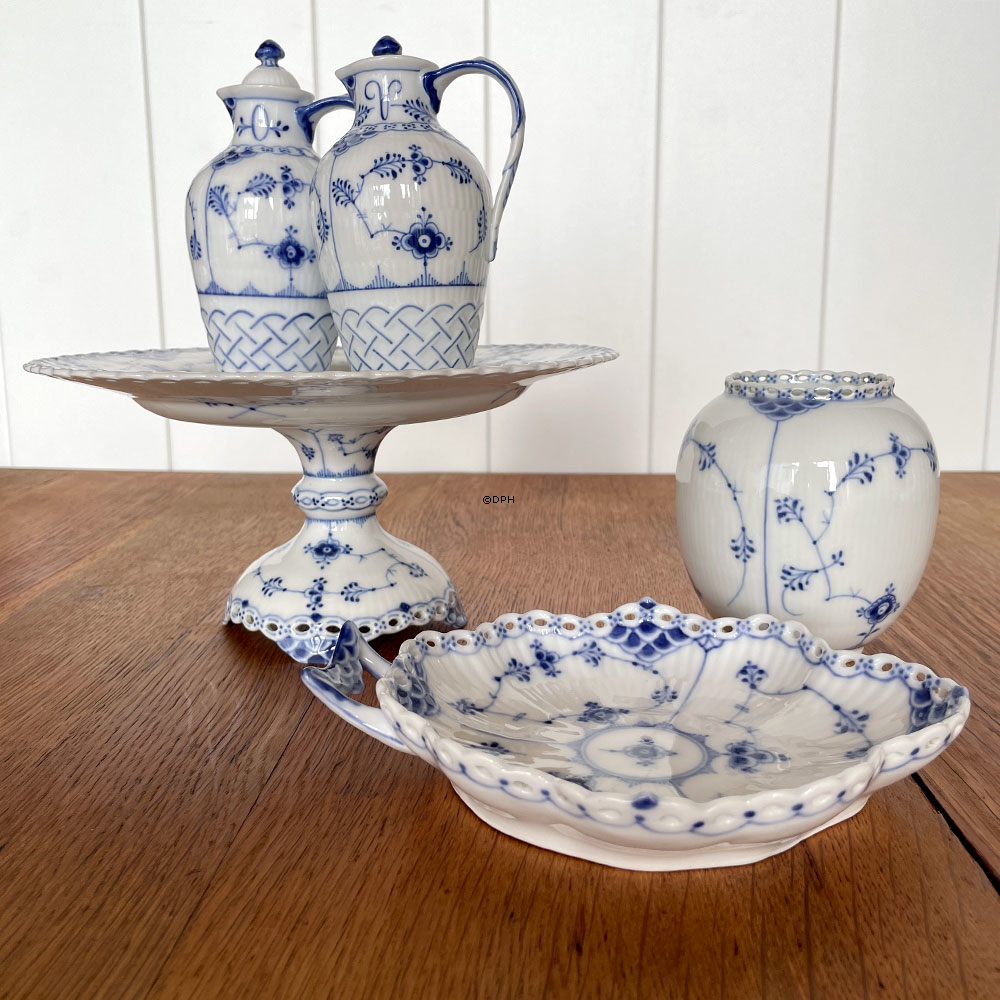 Musselmalet helblonde, Olie og eddikeflasker, SÆT nr. 1/1033, Royal Copenhagen