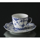 Blue Fluted, Full Lace, espresso cup