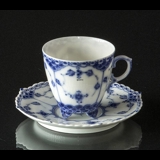 Blue Fluted, Full Lace, espresso cup with legs (early) no. 1/1037A