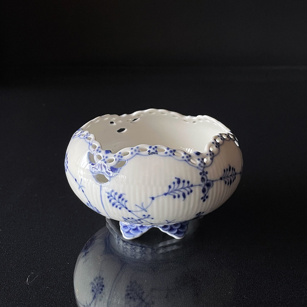 Musselmalet, helblonde, sjælden vase ( buketholder), Royal Copenhagen nr. 1/1044