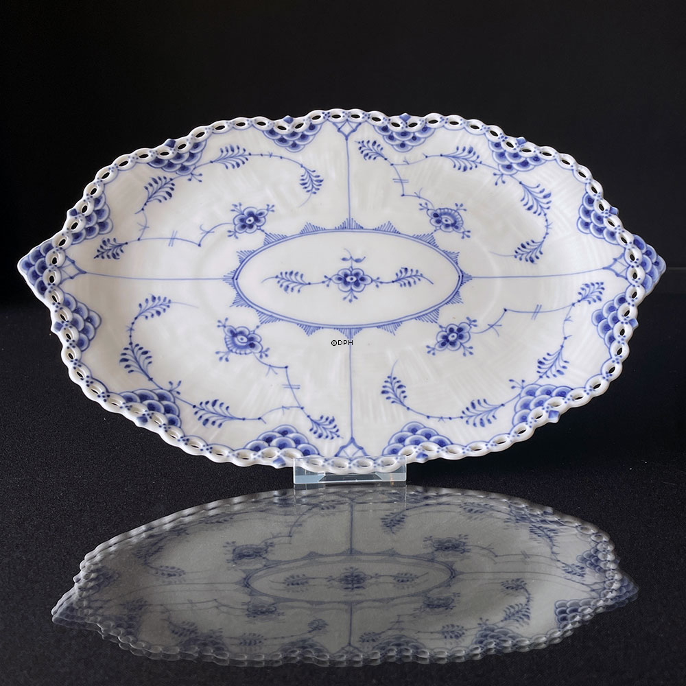 Musselmalet helblonde ovalt, fladt fad 35 cm, Royal Copenhagen nr. 1/1060