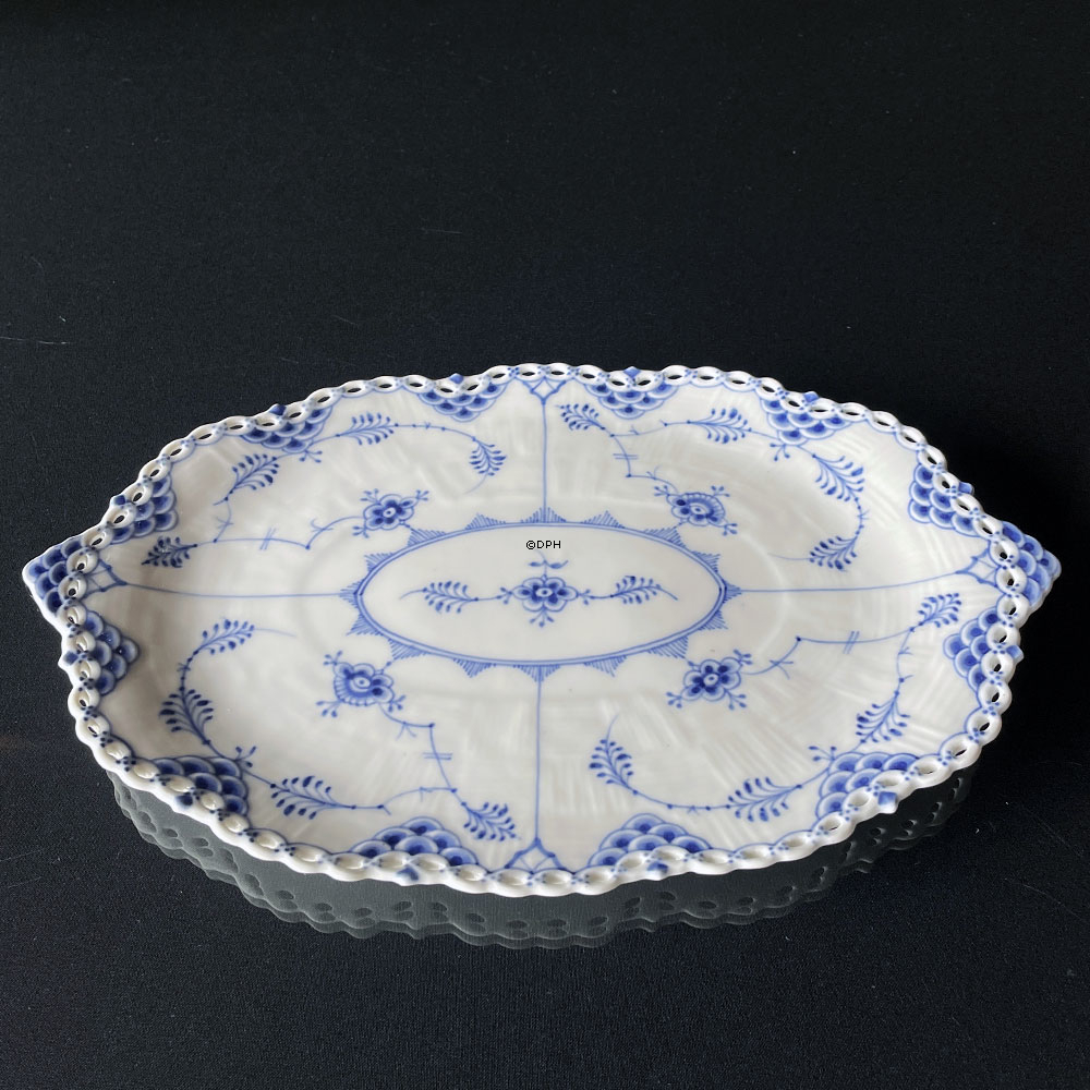 Musselmalet helblonde ovalt, fladt fad 35 cm, Royal Copenhagen nr. 1/1060