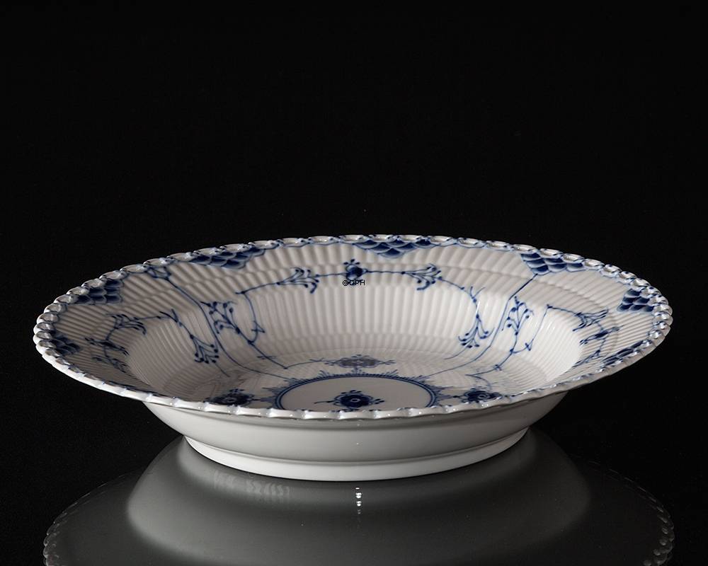 Musselmalet helblonde dyb tallerken 25 cm,  Royal Copenhagen nr. 1078