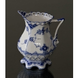 Blue Fluted, Full Lace, Cream jug, large, Royal Copenhagen no. 1140