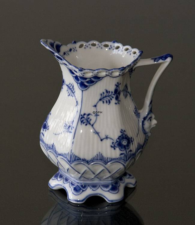 Musselmalet helblonde flødekande, stor., Royal Copenhagen nr. 1140