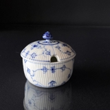 Musselmalet, riflet,skål med låg, Royal Copenhagen nr. 1-2249