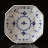 Blue Fluted, Plain, eightsided bowl 15cm