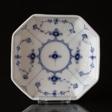 Blue Fluted, Plain, eightsided bowl 15cm