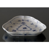 Blue Fluted, Plain, triangular dish 23cm