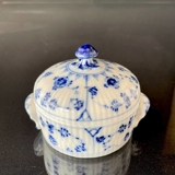 Blue Fluted, Plain, Bowl with lid, Royal Copenhagen no. 398