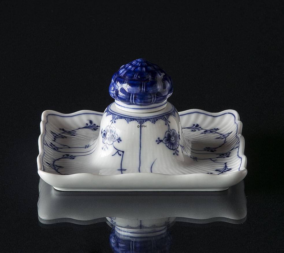 Musselmalet riflet blækhus 15cm, Royal Copenhagen nr. 475