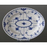 Blue Fluted, Half Lace, oval dish 26cm, Royal Copenhagen no. 531