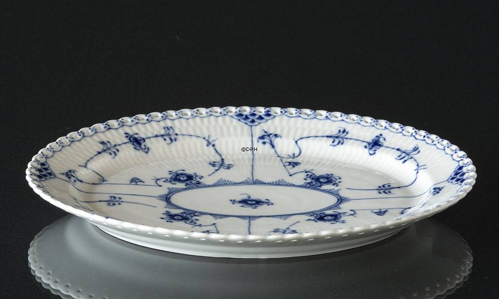 Musselmalet halvblonde oval fad 40 cm, Royal Copenhagen nr. 534