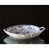 Blue Fluted, Half Lace, Leafshaped Pickle Dish 27 cm, Royal Copenhagen no. 549