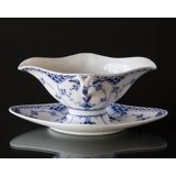 Blue Fluted, Half Lace, Sauce Boat on Fixed Stand, capacity 45 cl., Royal Copenhagen
