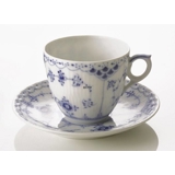 Blue Fluted, Half Lace coffee cup, Royal Copenhagen no. 626