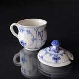 Blue fluted, fluted, Mustard jar with lid (Inscription Danish Food Center), Royal Copenhagen no. 1-61