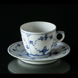 Blue Fluted, Plain, Expresso Cup with saucer, Royal Copenhagen no. 1-80