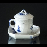 Blue Flower, Curved, Cream cup with saucer., Royal Copenhagen no. 1542