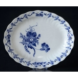 Blå Blomst, svejfet, ovalt fad 27 cm, Royal Copenhagen nr. 1580