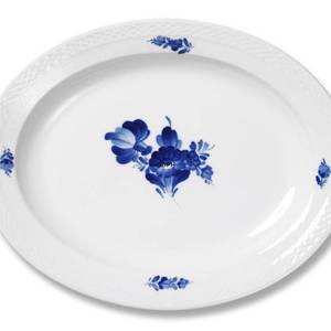 Blå Blomst, flettet, ovalt fad- ekstra stort 41 cm | Nr. 10-8018 | Alt. 10/8018 | DPH Trading