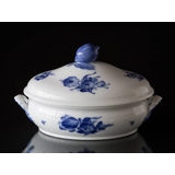 Blue Flower, Braided, oval Dish with Cover no. 10/8054, Royal Copenhagen