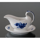 Blaue Blume, glatt, Sauciere auf festen Stand Nr. 10/8068, Royal Copenhagen