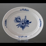 Blå Blomst, flettet, ovalt fad nr. 10/8086, 22 cm, Royal Copenhagen