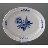 Blaue Blume, glatt, Ovale Servierplatte Nr. 10/1086, 22 cm, Royal Copenhagen