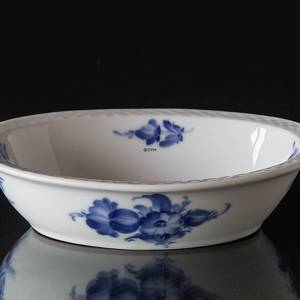 Oval skål. Blå Blomst, flettet 20cm | Nr. 10-8161 | DPH Trading