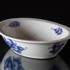 Oval skål. Blå Blomst, flettet 20cm | Nr. 10-8161 | DPH Trading