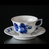 Blaue Blume, eckig, Teetasse (Gross Kaffeetasse) und Untertasse Nr. 10/8500 1,8dl, Royal Copenhagen