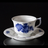 Blaue Blume, eckig, große Teetasse und Untertasse Nr. 10/8501, Royal Copenhagen