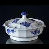 Blue Flower, Angular, roundl Dish with Cover no. 10/8535, Royal Copenhagen