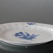 Blå Blomst, kantet, ovalt fad 39 cm