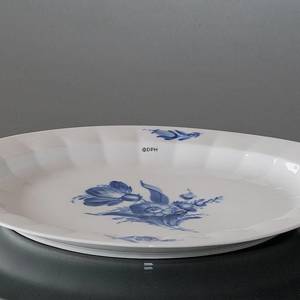 Blå Blomst, kantet, ovalt fad 39 cm | Nr. 10-8539 | DPH Trading