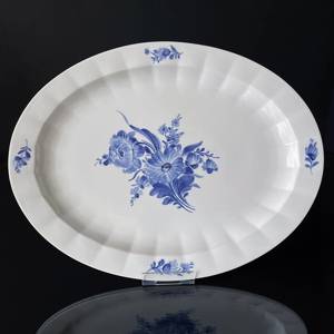 Blå Blomst, kantet, ovalt fad 46 cm | Nr. 10-8541 | DPH Trading
