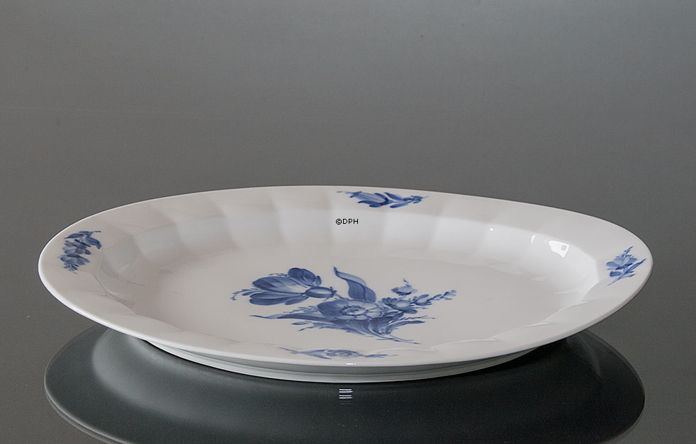 Blå Blomst, kantet, ovalt fad nr. 10/8541, 46 cm, Royal Copenhagen