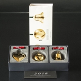 Gavesæt Julehjerte, klokke, kugle  2018 - Georg Jensen