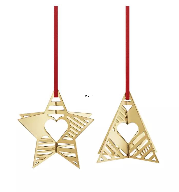 Gavesæt Julehjerte, Stjerne, træ  2019 - Georg Jensen