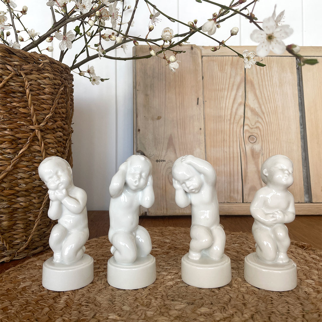 Hvid figur, Mavepine, Bing & Grøndahl figur nr. 2208 eller 455