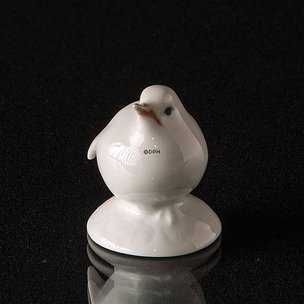 Hvid figur af Rødkælk, Royal Copenhagen figur nr. 125