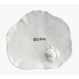 Hvid figur af frø på blad, Royal Copenhagen nr. 173